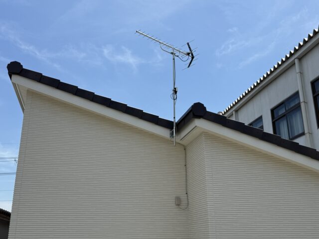 新築住宅でのアンテナ設置工事