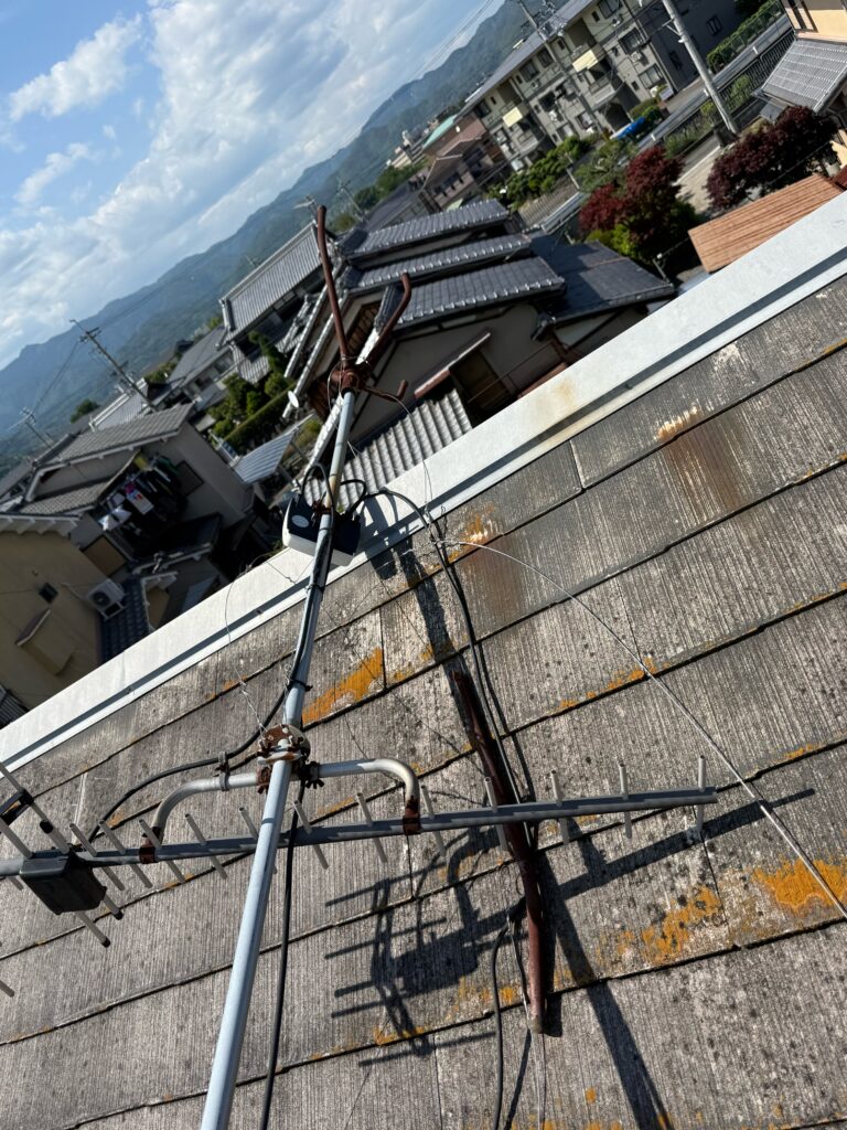 施工前 - 倒壊アンテナの復旧工事