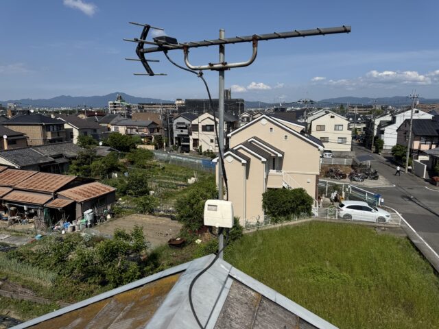 倒壊アンテナの復旧工事